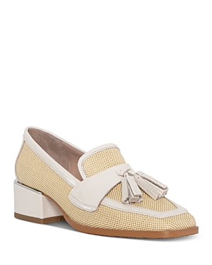 Shop Donald Pliner Women's Tassel Slip On Loafer Flats In Natural