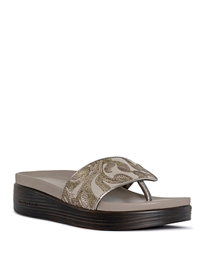 Donald Pliner Women's Slip On Wedge Slide Sandals