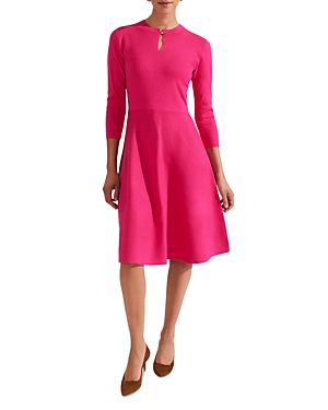 Hobbs London Hailey Knitted Dress In Sapphire Pink