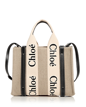 Chloe Woody Small Canvas Tote