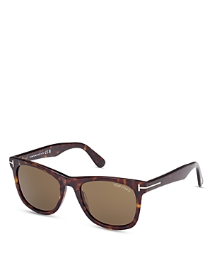 Shop Tom Ford Kevyn Square Sunglasses, 52mm In Havana/brown Solid