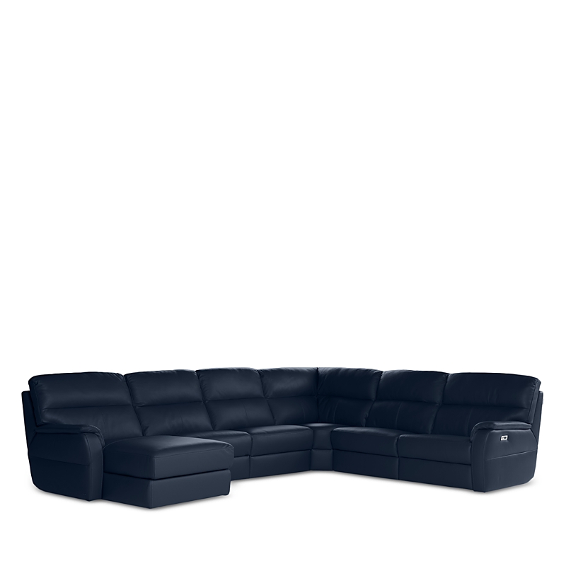 Giuseppe Nicoletti Grazia 6 Piece Reclining Sectional In Torello -blue