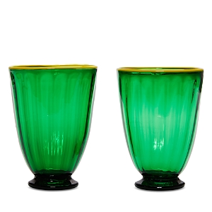 Shop La Doublej Rainbow Glasses, Set Of 2 In Green