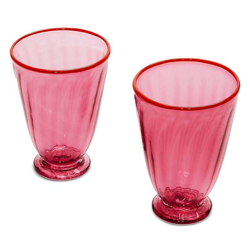 La Doublej Rainbow Glasses Set Of 2 In Fuxia