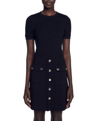 ruched knit sheath dress Ciella Ruched Knit Mini Dress