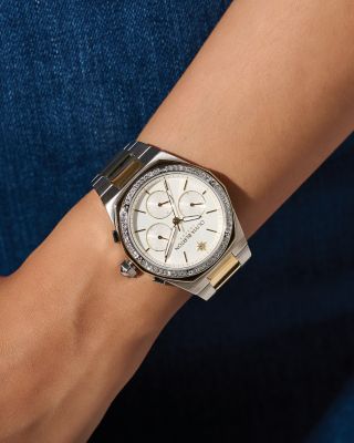 Hexa Two Tone Embellished Chronograph, 38mm