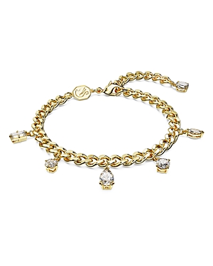 Shop Swarovski Crystal Chain Bracelet In Gold