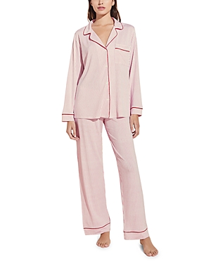 Eberjey Gisele Print Jersey Knit Pajamas In Duo Stripe