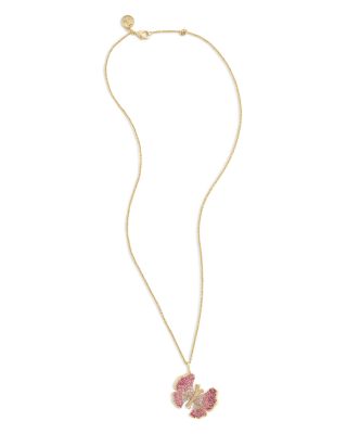 Anabel Aram - Pav&eacute; Butterfly Pendant Necklace in 18K Gold Plated, 16"