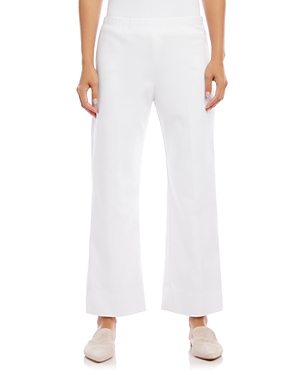 Karen Kane Cropped Wide Leg Pants In Off White