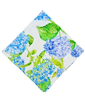 Shop Tina Chen Designs Hydrangea Napkins, Set Of 4 In Blue