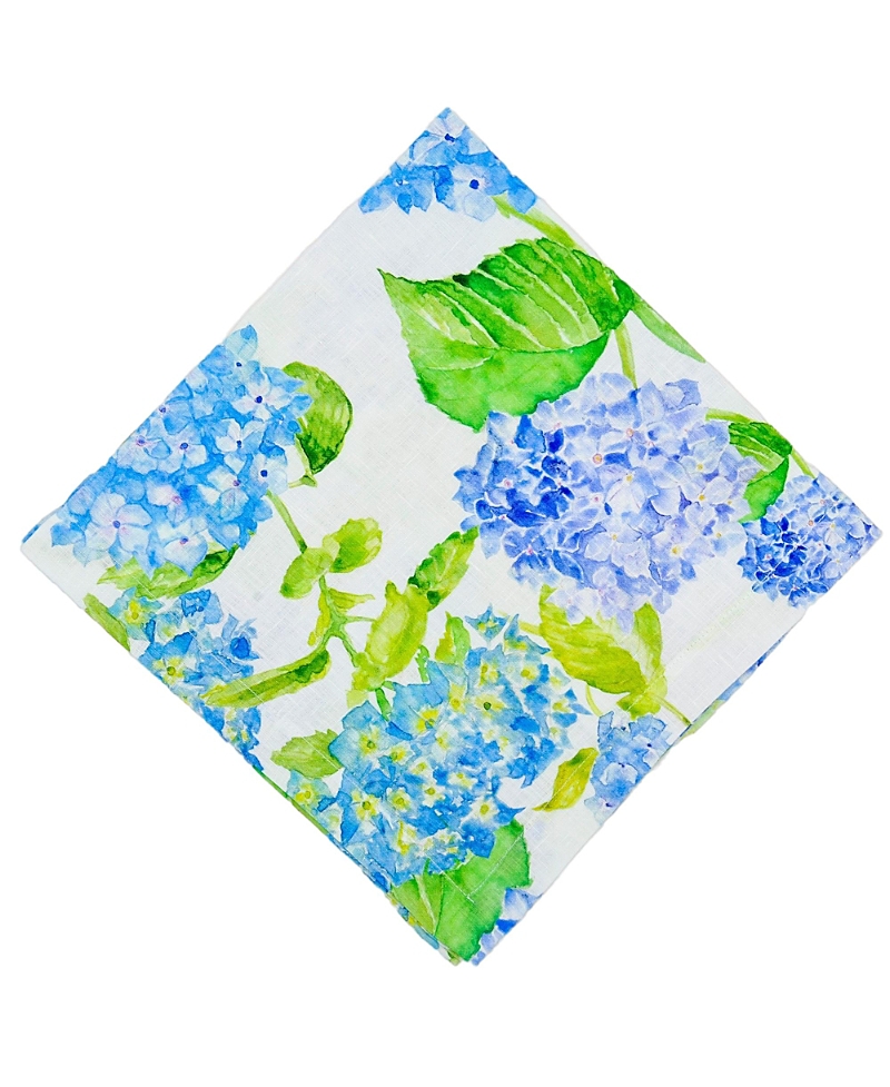 Tina Chen Designs Florals Hydrangea 4-piece Napkins Set In Blue