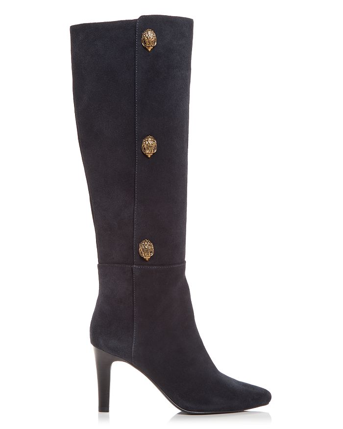 Shop Kurt Geiger Women's Shoreditch 85 High Heel Boots In Navy Suede