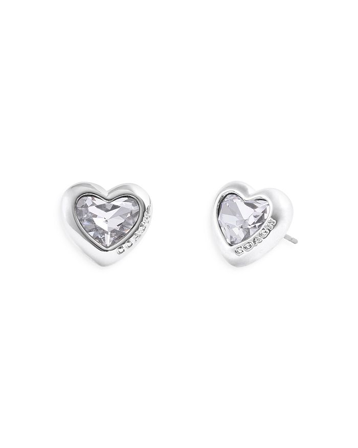 COACH Stone Heart Stud Earrings Bloomingdale's