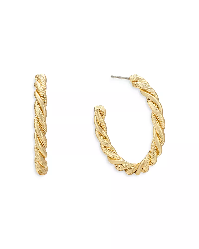 Ettika Spun Strands Hoop Earrings