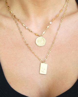 Medallions of Mine Layered Coin Necklace Set, 12"-16"