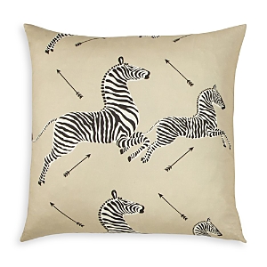 Scalamandre Dazzle Of Zebras Pillow In Tan