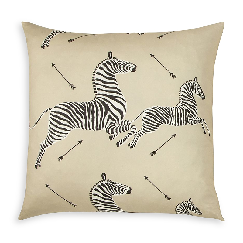 Scalamandre Dazzle Of Zebras Pillow In Tan