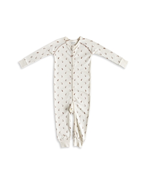 Shop Pehr Unisex Printed Cotton Snug Fit Sleeper Coverall - Baby In Fawn