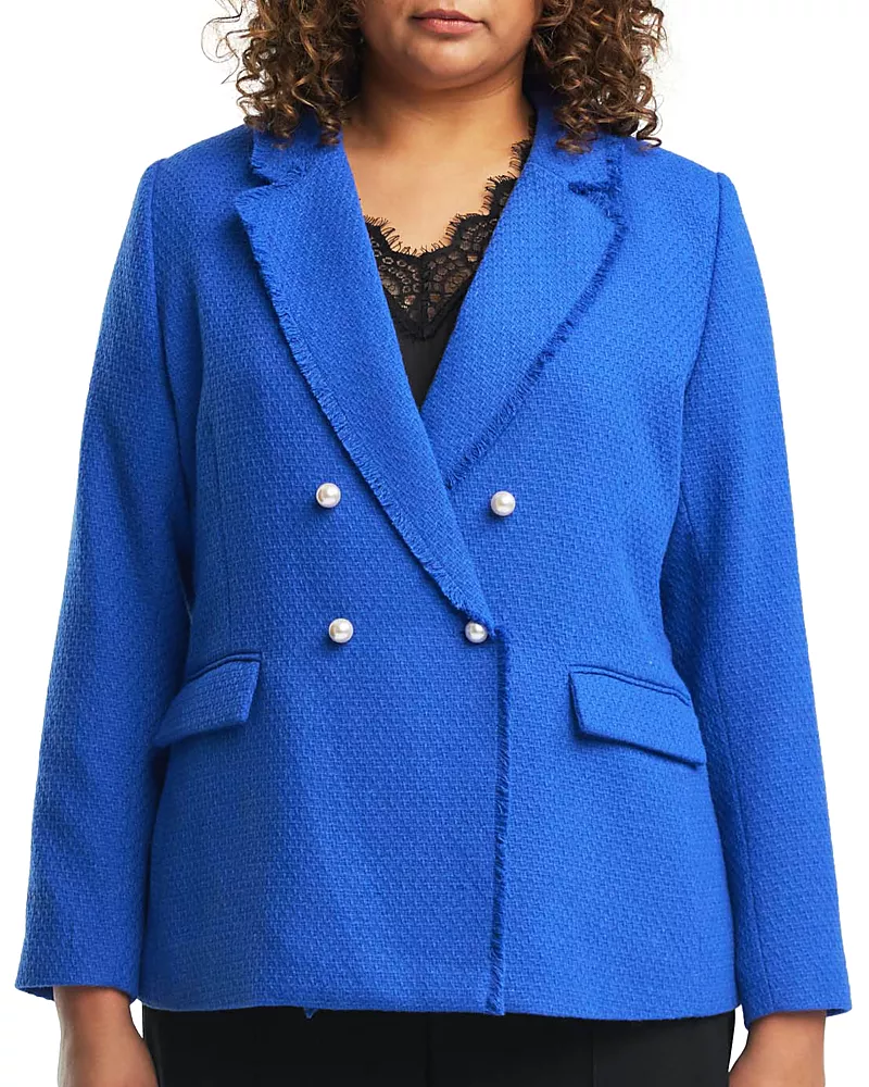 Estelle Plus Courtney Boucle Double Breasted Blazer