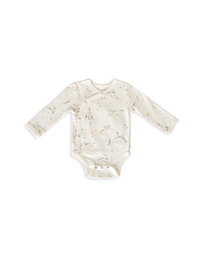 Pehr Unisex Field Of Dreams Cotton Printed Long Sleeve Kimono Bodysuit - Baby