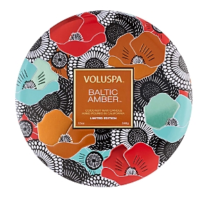 Shop Voluspa Xxv Baltic Amber 3-wick Candle Tin, 12 Oz. - Limited Edition In Light Brown