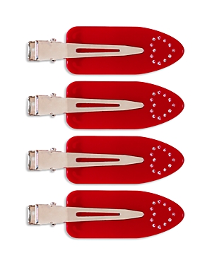 Shop Emi Jay Popstar Hair Clip, Set Of 4 In Amour Rouge
