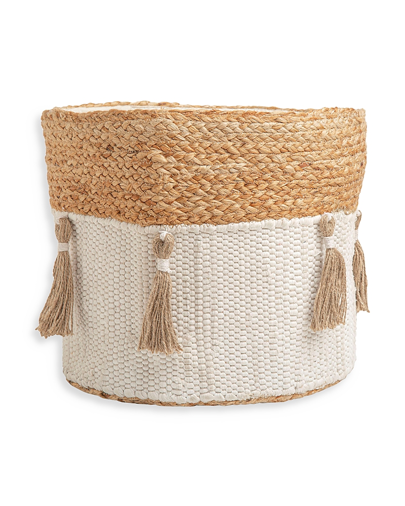 Crane Baby Storage Bin In White
