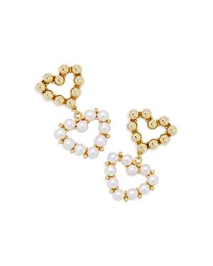 Shop Kendra Scott Ashton Heart Drop Earrings In Gold/pearl