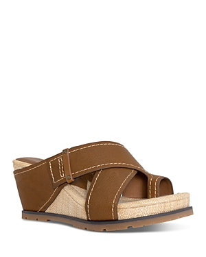 Donald Pliner Women's Slip On Crisscross Wedge Sandals In Saddle