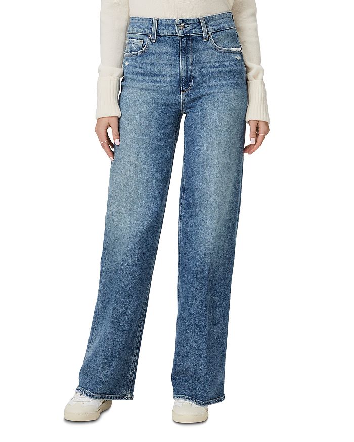 PAIGE Sasha High Rise Wide Leg Jeans in Storybook Distressed ...