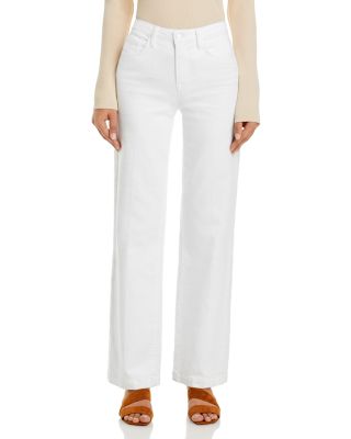 Scottie High Rise Wide Leg Jeans in Blanc
