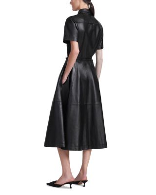 Kiera Leather Shirtdress