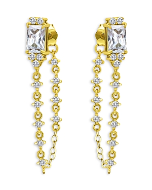 Cubic Zirconia Chain Front to Back Earrings - 100% Exclusive