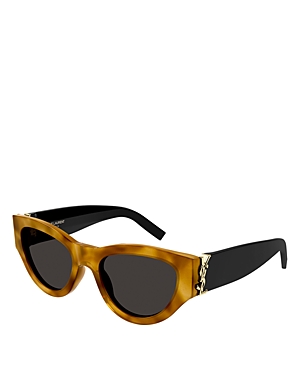 Saint Laurent Monogram Cat Eye Sunglasses, 53mm