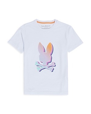 Psycho Bunny Unisex Palm Springs Graphic Tee - Little Kid, Big Kid In White