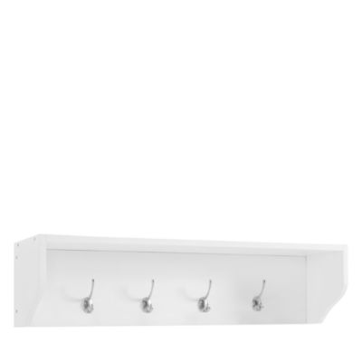 Crosley - Harper Entryway White Storage Shelf