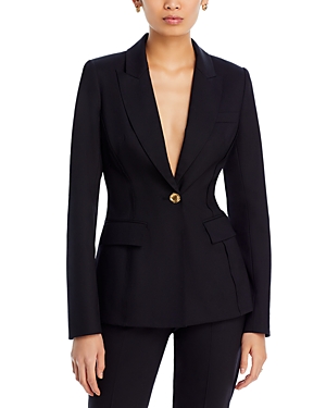 Shop Jason Wu Collection Fitted Wool Blazer In Black