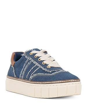 Shop Vince Camuto Women's Reilly Low Top Platform Sneakers In Sapphire