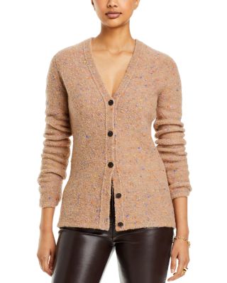 Theory Bouclé V-Neck Button Cardigan | Bloomingdale's