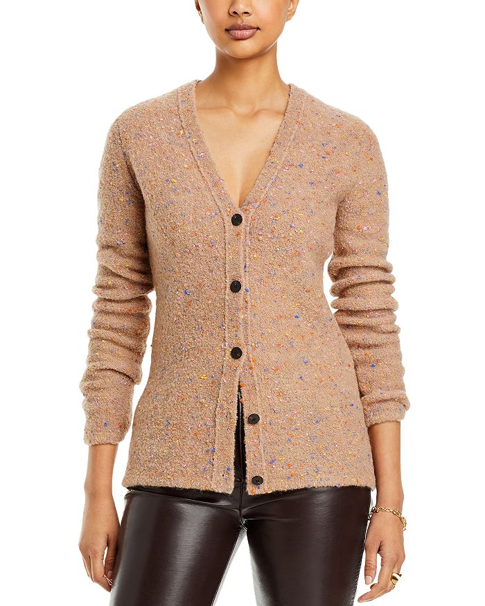 Theory Boucl V Neck Button Cardigan Bloomingdale s