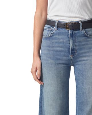Cropped Wide Leg Jeans in Blue