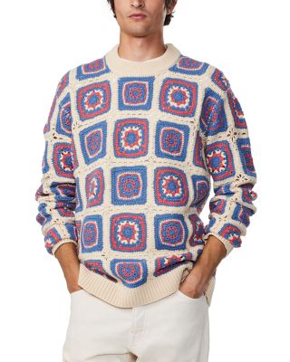 NN07 Bjorn 6523 Loose Fit Crochet Crewneck Sweater | Bloomingdale's