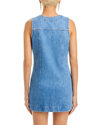 ★ ★ Women's Sleeveless Denim Trucker Dress 47B0 FRAME Trucker Sleeveless Denim Mini Dress | Bloomingdale's