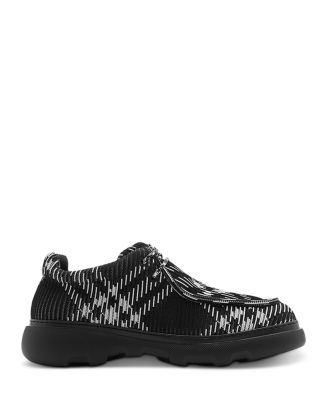 Burberry Men's Creeper Check Woven Lace Up Shoes