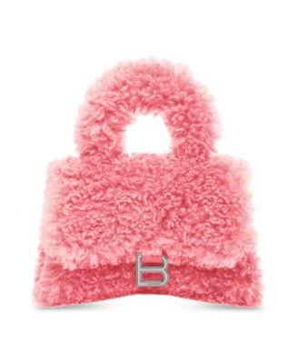 ハンドバッグ BALENCIAGA HOURGLASS FURRY XS HANDBAG SHOULDER BAG Women's Hourglass Handbag Xs in Black | Balenciaga US