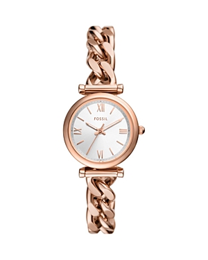 Shop Fossil Carlie Watch, 28mm In Silver/rose Gold