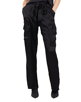 49.00]Zip Star Pockets Purple Cargo Pants Drawstring Cuffs