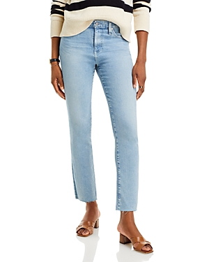 Shop Ag Mari High Rise Slim Straight Jeans In 24 Years Looking Glass