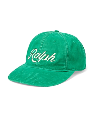 Polo Ralph Lauren Appliqued Twill Ball Cap In Hillside Green